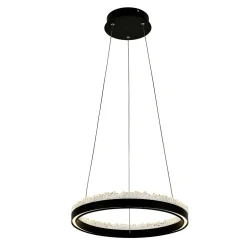 Lampa wisząca LED pierścieniowa czarna REGI 40 cm