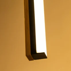 Lampa wisząca LED podstawa listwa czarna drewniana ELIOT V