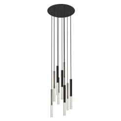 Lampa wisząca LED 9-punktowa czarno-złota ONE