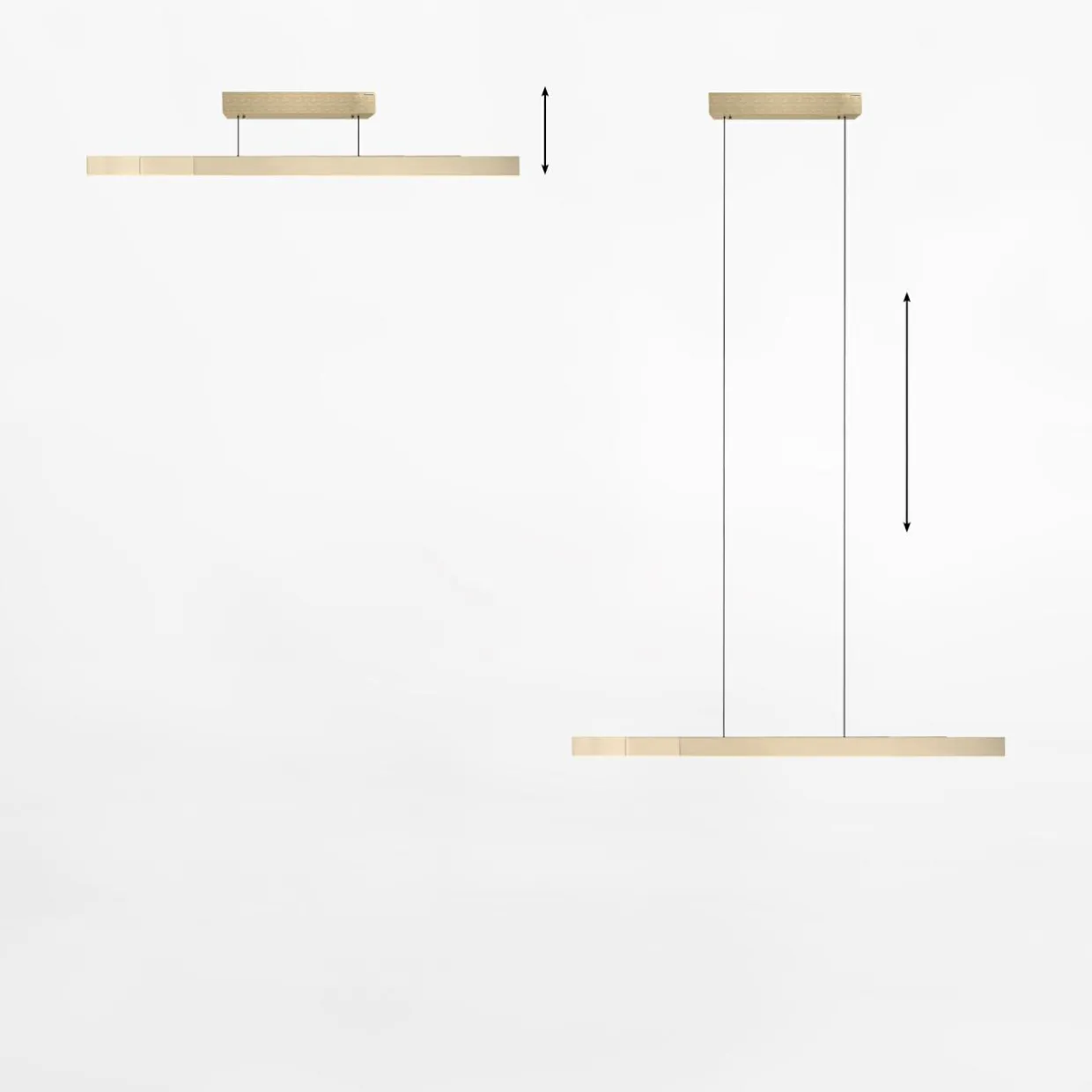 Lampa wisząca LED rozsuwana szczotkowana stal PURE MOTO RISE