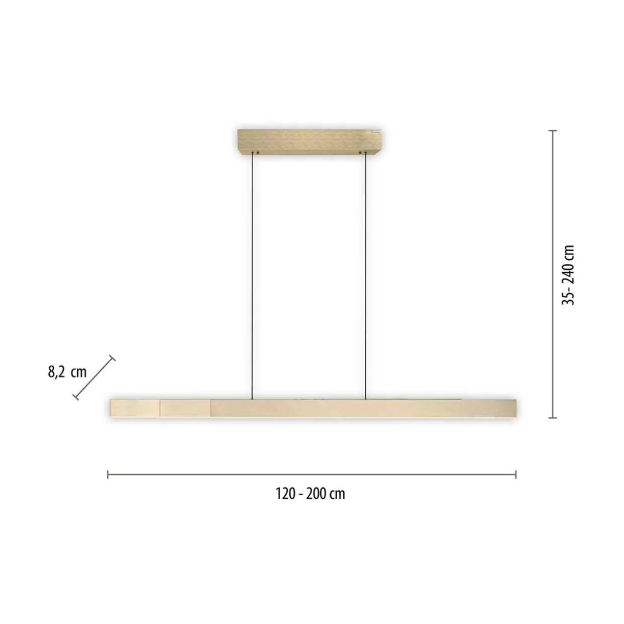 Lampa wisząca LED rozsuwana szczotkowana stal PURE MOTO RISE