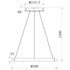 Lampa wisząca LED SAGA aluminium
