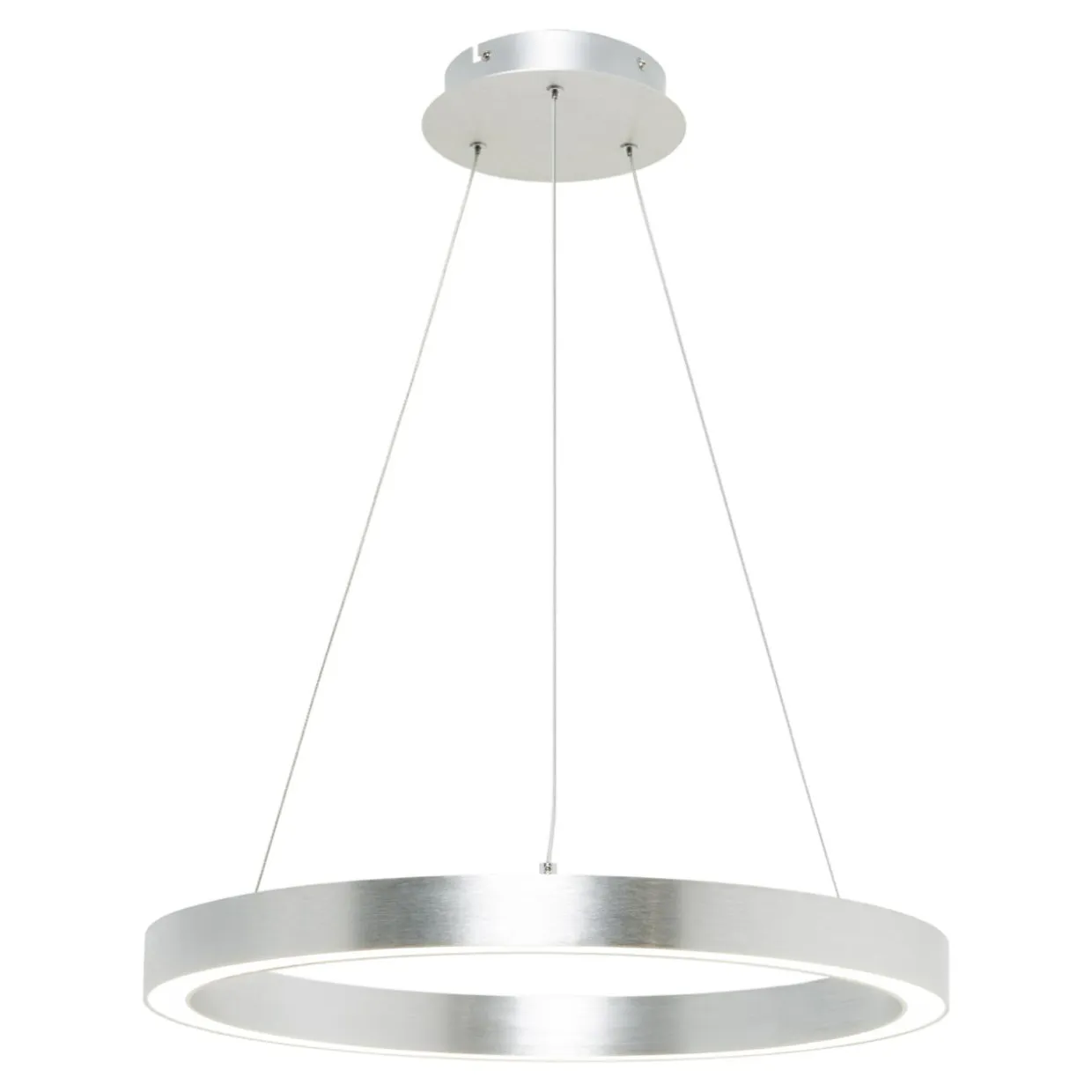 Lampa wisząca LED srebrna CARLO 60 cm