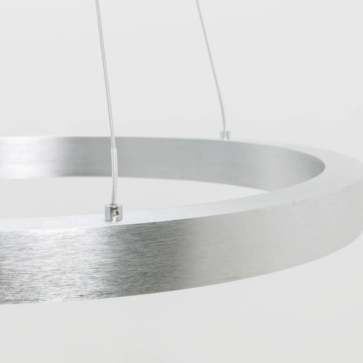Lampa wisząca LED srebrna CARLO 60 cm