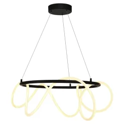 Lampa wisząca LED z pierścieniem czarna BALBO
