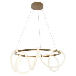 Lampa wisząca LED z pierścieniem złota BALBO