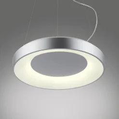 Lampa wisząca LED z pilotem srebrna KETO ANIKA