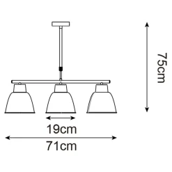Lampa wisząca listwa biały mat ORLO III