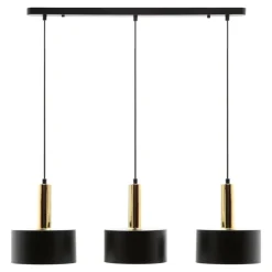 Lampa wisząca listwa czarno-złota LEO III