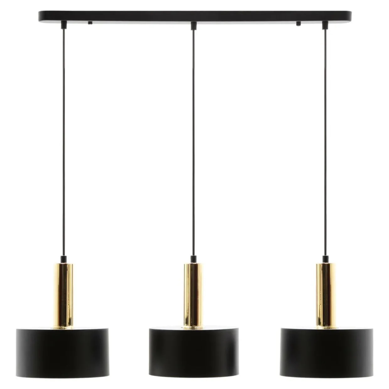 Lampa wisząca listwa czarno-złota LEO III