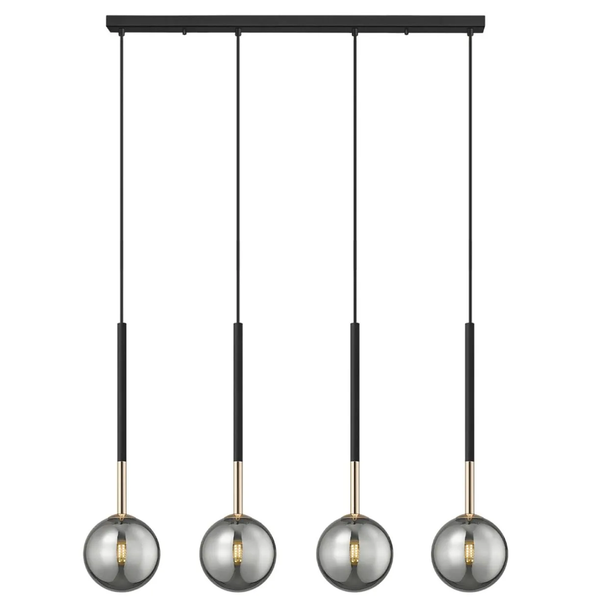 Lampa wisząca listwa kule czarno-złota ARCTURUS 3