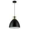 Lampa wisząca loftowa czarno-złota MENSA