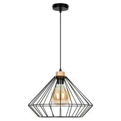 Lampa wisząca loftowa czarna OGLIO I 40 cm
