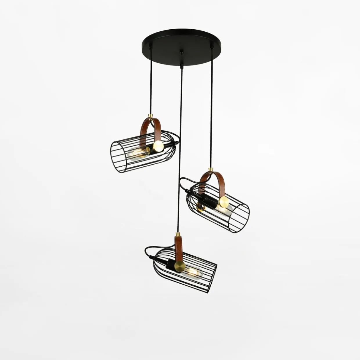 Lampa wisząca loftowa czarna ANTOIN 3