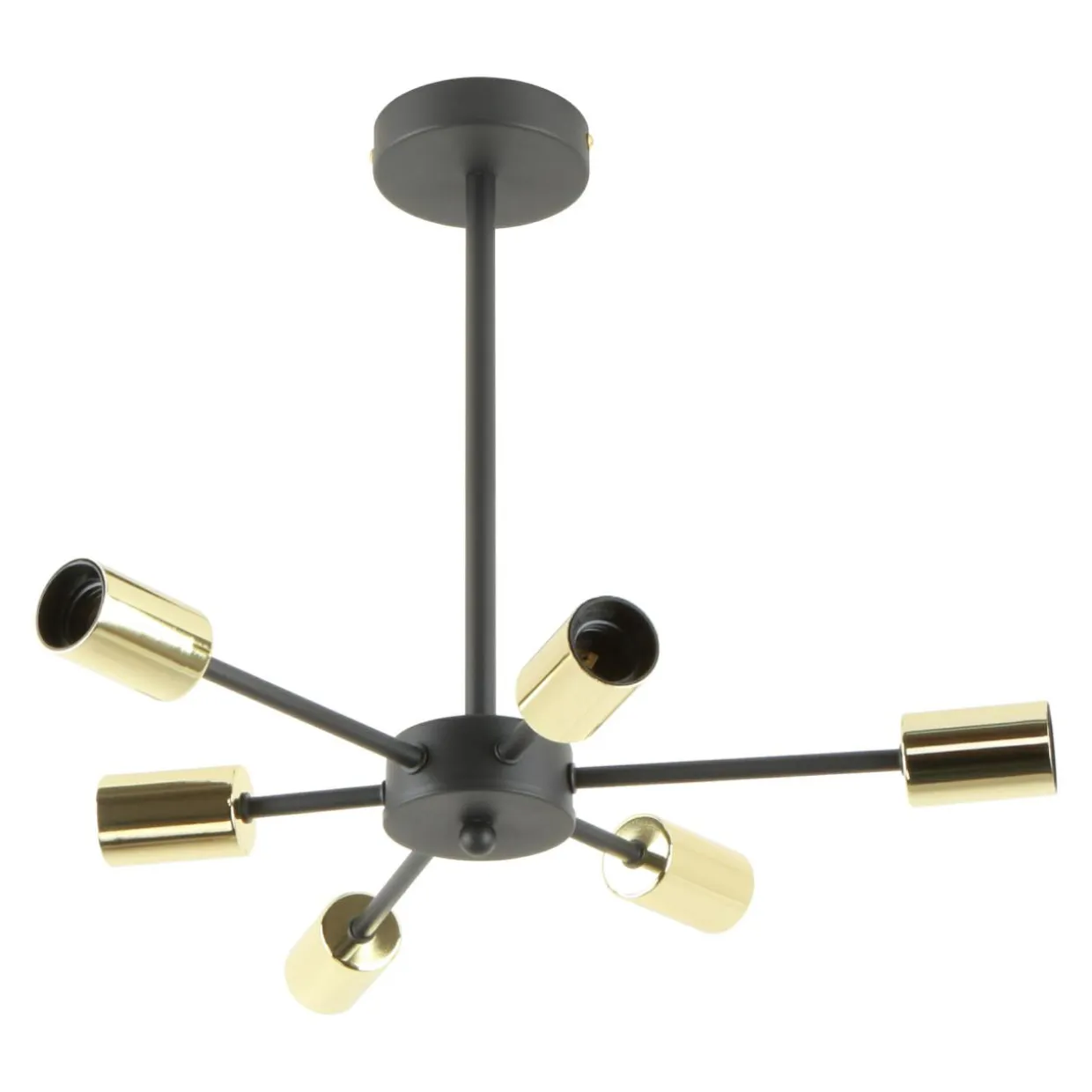 Lampa wisząca loftowa czarno-złota MANDI
