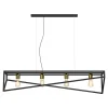 Lampa wisząca loftowa czarno-złota GOTE IV