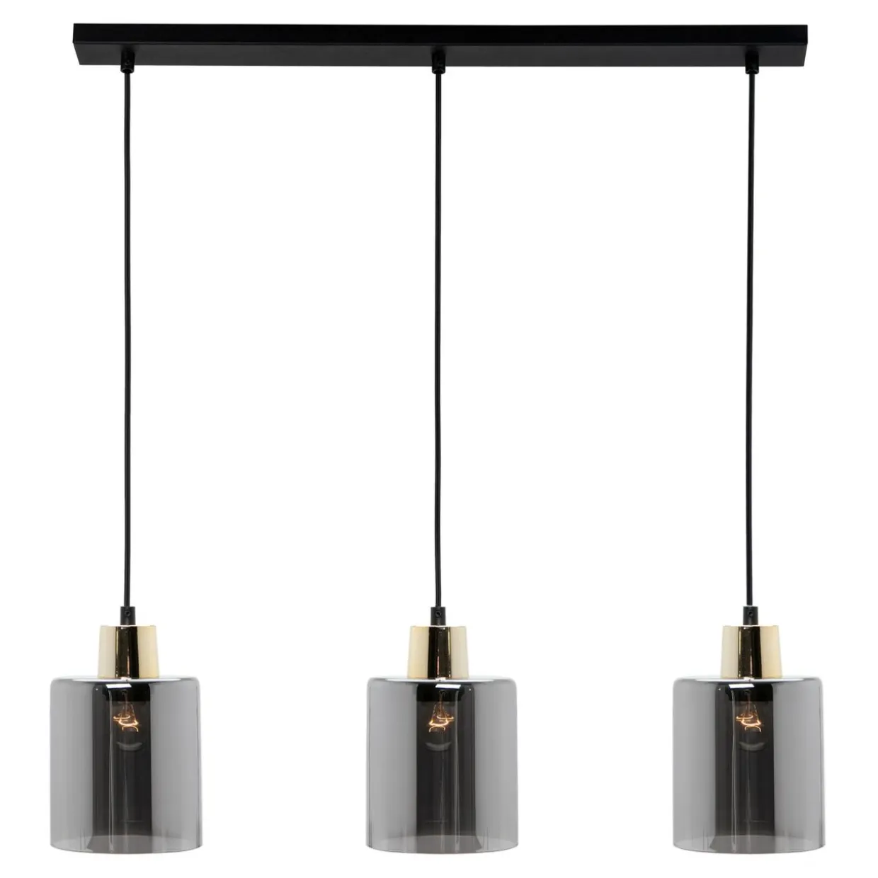 Lampa wisząca loftowa listwa złota SIERRA III
