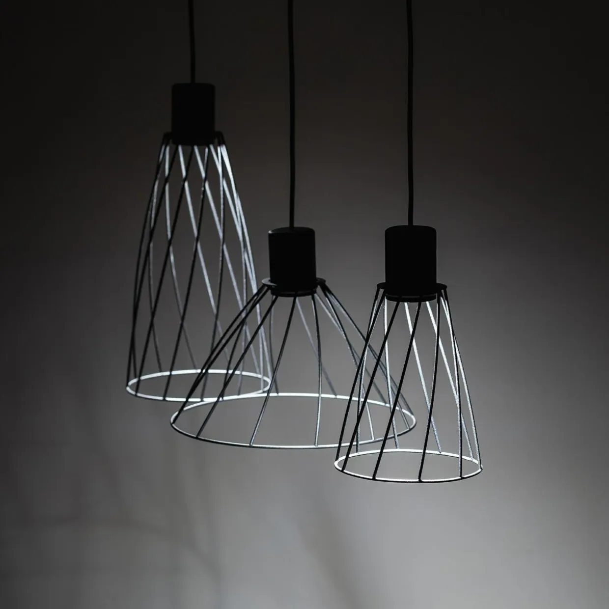 Lampa wisząca loftowa MODESTO BLACK III