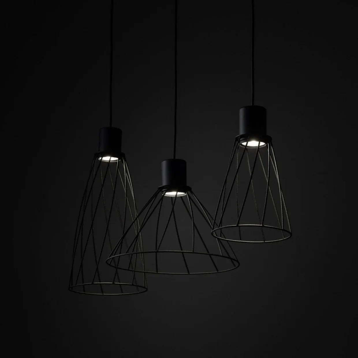Lampa wisząca loftowa MODESTO BLACK III