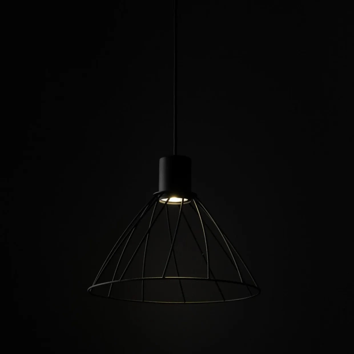 Lampa wisząca loftowa MODESTO BLACK I fi 29,5 cm