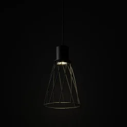 Lampa wisząca loftowa MODESTO BLACK I fi 16 cm