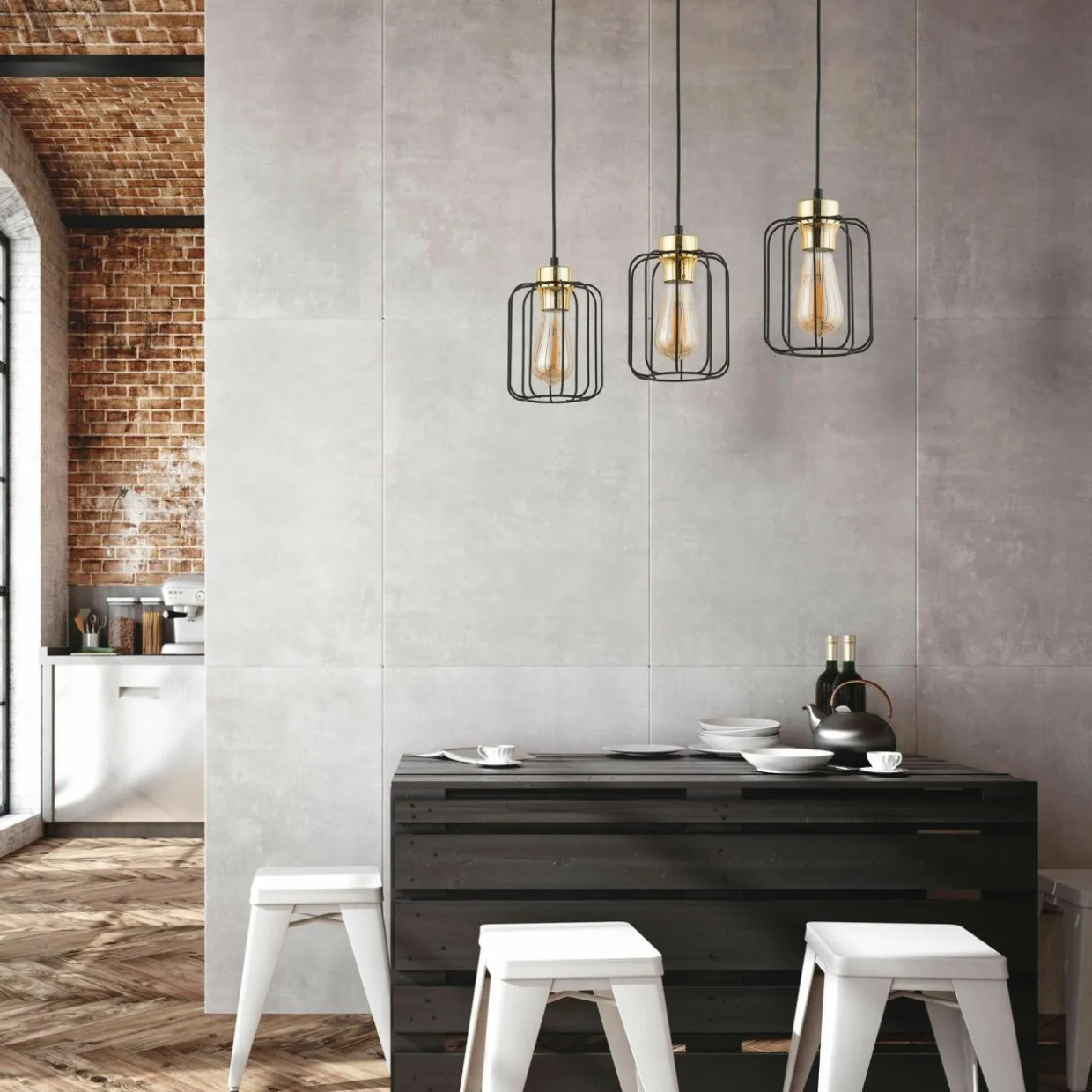 Lampa wisząca loftowa na listwie GALAXY NEW 3