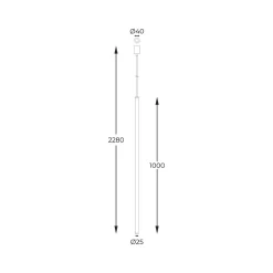 Lampa wisząca loftowa złota NOVA L 229 cm