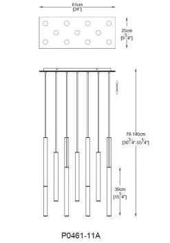 Lampa wisząca LOYA LED P0461-11A-B5SC