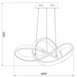 Lampa wisząca matowa czarna LED INDIGO
