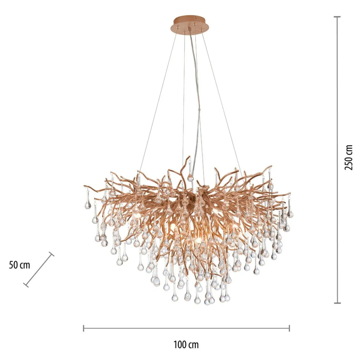 Lampa wisząca miedziana ICICLE