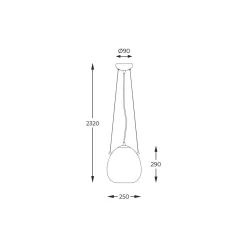 Lampa wisząca MOON P19066B-D25
