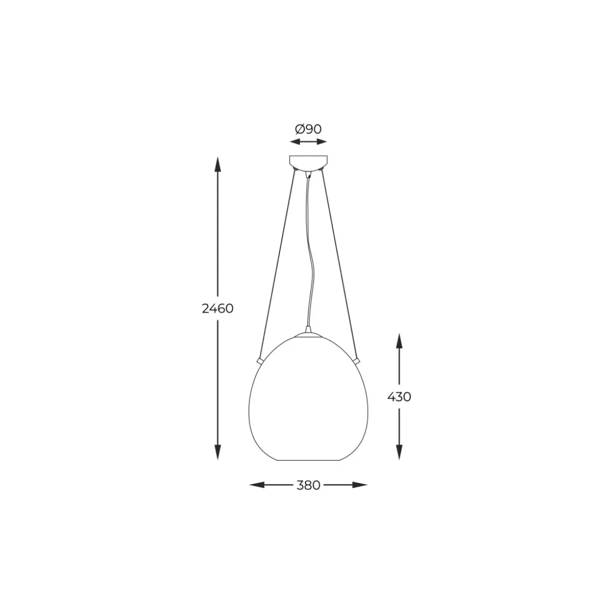 Lampa wisząca MOON P19066B-D38
