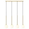 Lampa wisząca na listwie 4 kule złota ARCTURUS
