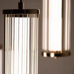 Lampa wisząca okrągła podstawa złota CALLY 3