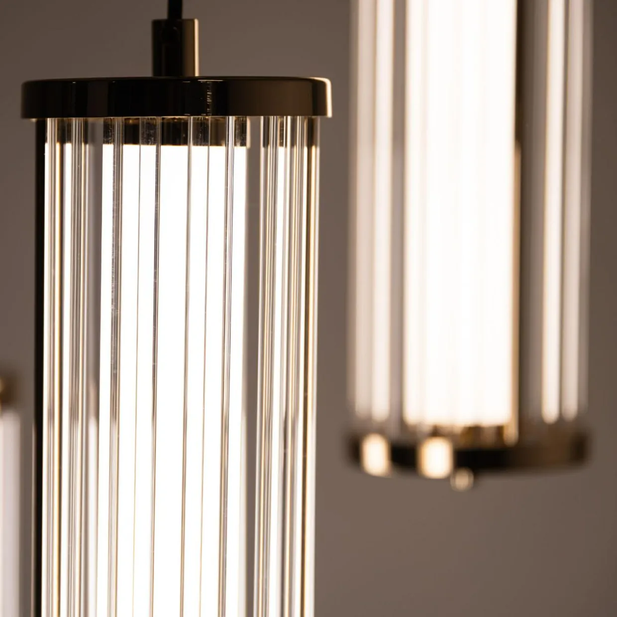 Lampa wisząca okrągła podstawa złota CALLY 3