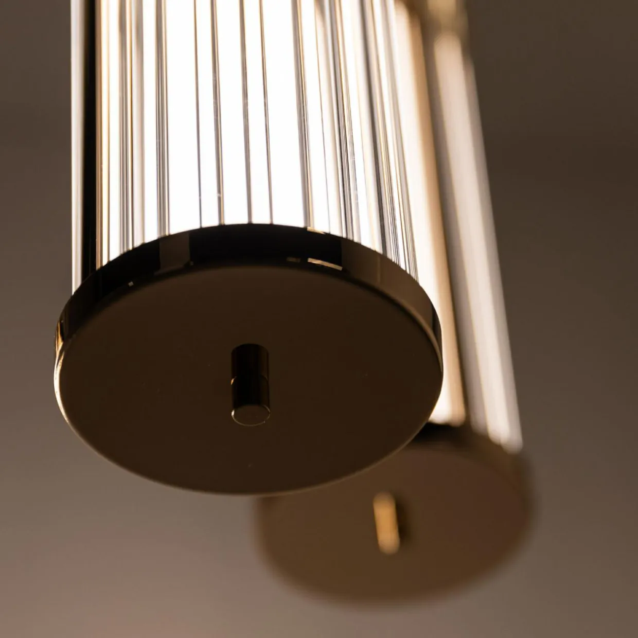 Lampa wisząca okrągła podstawa złota CALLY 3