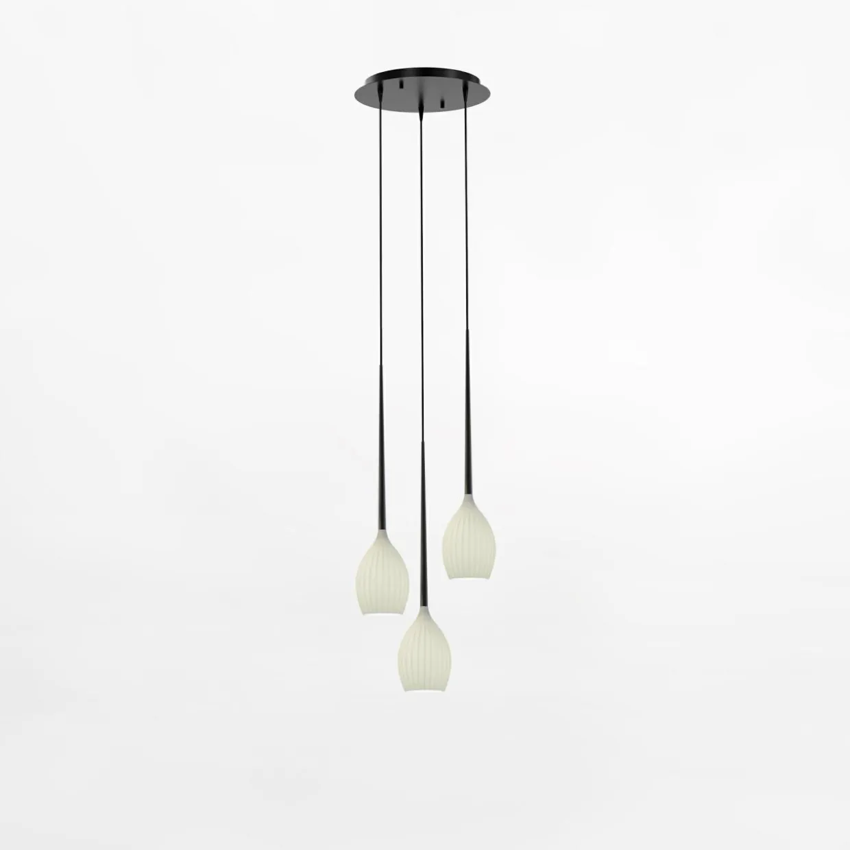 Lampa wisząca okrągła podstawa biała FIORE III