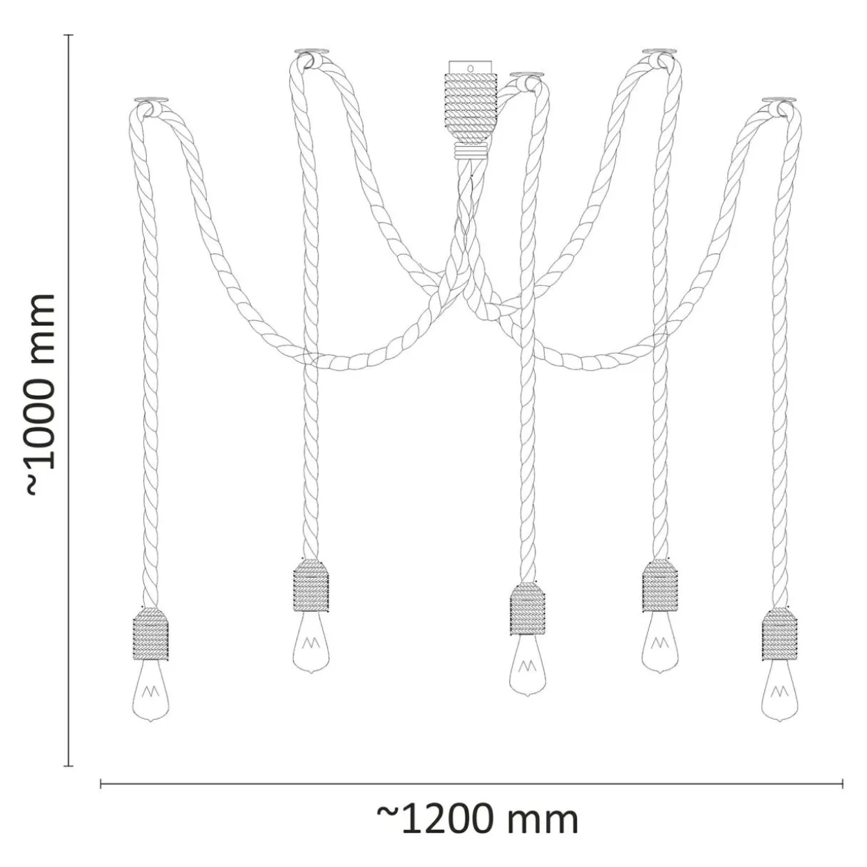 Lampa wisząca pajączek ROPE
