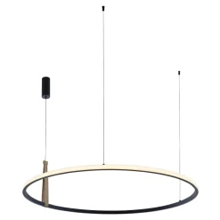 Lampa wisząca pierścieniowa czarna LED CLAUD