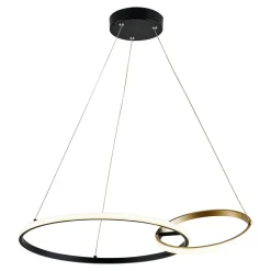 Lampa wisząca pierścieniowa LED RANDO czarno-złota