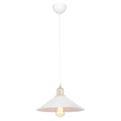 Lampa wisząca pojedyncza biała MAYA