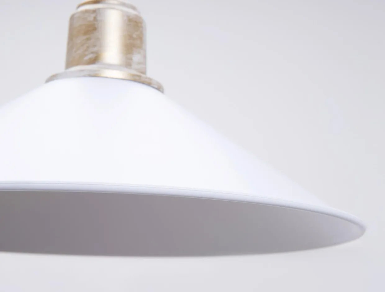 Lampa wisząca pojedyncza biała MAYA