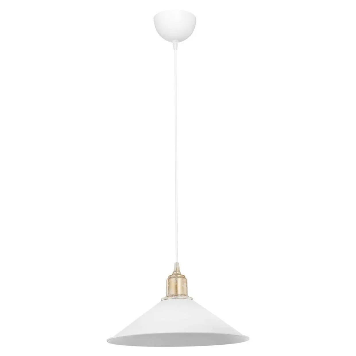 Lampa wisząca pojedyncza biała MAYA