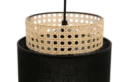 Lampa wisząca rattanowa czarna BOHO 20 cm