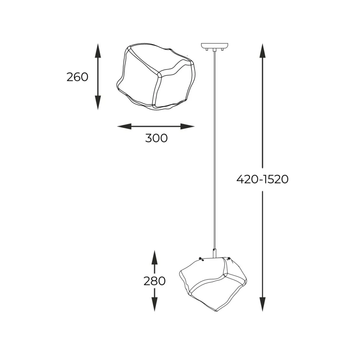 Lampa wisząca ROCK P0488-01B-U8AC