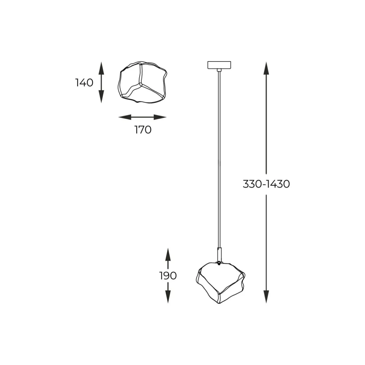 Lampa wisząca ROCK P0488-01F-F4AC