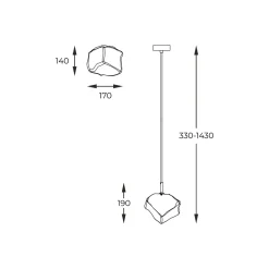 Lampa wisząca ROCK P0488-01F-U8AC