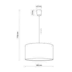 Lampa wisząca różowa RONDO KIDS