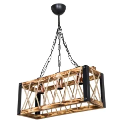 Lampa wisząca rustykalna drewniana FARAH 50 cm