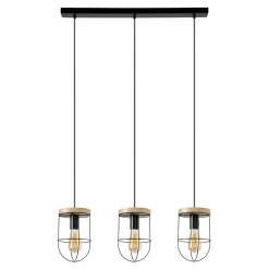 Lampa wisząca rustykalna drewno dębowe RENO III